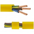 Przewód zasilający sterowniczy elastyczny PUR H07BQ-F 3x2,5 żółty Elektrokabel