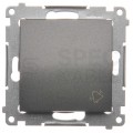 Przycisk odbijający "dzwonek" SIMON 54 antracyt 10AX Kontakt Simon DD1.01/48