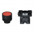 Przycisk sterowniczy do kaset sterowniczych XB2 czerwony STOP ADELID AS22-EA42