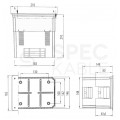 Puszka do złącza odgromowego regulowana 210x165x149-210mm PAWBOL R.8147