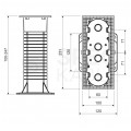 Puszka elektroinstalacyjna do elewacji, dociepleń wielokrotna 100-250mm KEZ-3 podtynkowa do systemów docieplających szara KOPOS