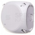 Puszka instalacyjna KF 0400 B natynkowa bez zacisków z linką łączącą pokrywę z podstawą 104x104x70mm hermetyczna IP66 szara HENSEL