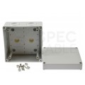 Puszka instalacyjna KSK 125 natynkowa 126x126x76mm bezhalogenowa hermetyczna IP66 szara