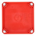 Puszka instalacyjna natynkowa NFK08 85x85x54mm bezhalogenowa hermetyczna IP66 czerwona do lamp awaryjnych NEPTUN Compact F-TRONIC