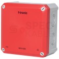 Puszka instalacyjna natynkowa NFK14 140x140x81mm bezhalogenowa hermetyczna IP66 czerwona do lamp awaryjnych NEPTUN Compact F-TRONIC