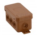 Puszka instalacyjna natynkowa typu KLIK 80x45x41mm hermetyczna IP54 brązowa ViPlast