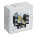 Puszka instalacyjna natynkowa typu KLIK z dławikami gumowymi 86x86x40mm hermetyczna IP55 biała ViPlast
