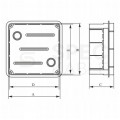 Puszka instalacyjna podtynkowa 126x126x70mm IP40 z białą pokrywą Elektro-Plast