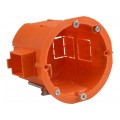 Puszka instalacyjna podtynkowa do nidy fi:60x60mm z wkrętami, głęboka, szeregowa PLASTROL