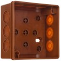 Puszka instalacyjna typu PF natynkowa 86x86x40mm hermetyczna IP55 (12 wlotów) brązowa ViPlast