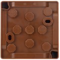 Puszka instalacyjna typu PF natynkowa 86x86x40mm hermetyczna IP55 (12 wlotów) brązowa ViPlast