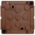 Puszka instalacyjna typu PF natynkowa 86x86x40mm hermetyczna IP55 (6 wlotów) brązowa ViPlast