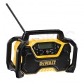 Radio budowlane przenośne Bluetooth DAB+ / FM , zasilanie akumulatorowe XR 12/18V, FLEXVOLT 54V ( bez akumulatora ) i zasilanie 20V + AUX + USB DeWALT