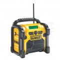 Radio budowlane przenośne FM/AM, zasilanie akumulatorowe XR 10,8/ 14,4/ 18V( bez akumulatora ) i zasilanie 230V 1,8m + AUX + USB DeWALT