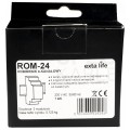 Radiowy odbiornik modułowy 4-kanałowy 12/24V / 230V z anteną zewnętrzną SMA na szynę TH35 DIN EXTA LIFE ZAMEL
