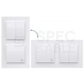Ramka poczwórna SIMON 54 Premium biała Kontakt Simon DR4/11