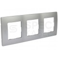 Ramka potrójna NILOE aluminium Legrand