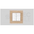 Ramka potrójna SIMON 55 Nature szkło mrożone białe Kontakt Simon TRN3/170