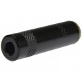 REAN Gniazdo Audio AUX mini Jack 3,5mm Stereo na kabel do 4,0mm pozłacane czarne NYS240BG