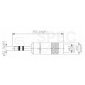 REAN Wtyk Audio AUX mini Jack 3,5mm Stereo na kabel do 4,5mm niklowany NYS231