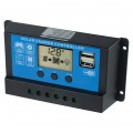 Regulator solarny Kontroler ładowania PWM 10A 12V/24V LCD 2xUSB VOLT