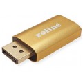 ROLINE GOLD Adapter DisplayPort -> HDMI 4K@60 (wtyk / gniazdo) złoty