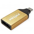 ROLINE GOLD Adapter USB 3.1 typ-C -> DisplayPort 4K@60 (wtyk / gniazdo) złoty