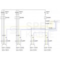 Rozdzielnica budowlana ECO-S hermetyczna IP44 Wyposażona + 32A/[5P] + 16A/[5P] + 2x230V/[2P+Z] Schuko DOKTORVOLT DV-2619-D