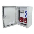 Rozdzielnica budowlana hermetyczna IP65 Wyposażona + 32A/[5P] + 2x16A/[5P] + 2x230V/[2P+Z] ABS IK10 IP65, N21B11B1ABS