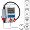 Rozdzielnica budowlana na stojaku TD-S/FI hermetyczna IP44 Wyposażona + 2x32A/[5P] + 4x230V/[2P+Z] + wtyk 63A/[5P] DOKTORVOLT DV-1697-F