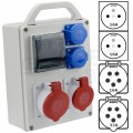 Rozdzielnica budowlana R-BOX IP44 przenośna 4 modułowa + [5P]/32A + [5P]/16A + 2x[2P+Z]/250V IP44 PAWBOL