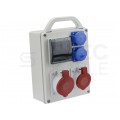 Rozdzielnica budowlana R-BOX IP44 przenośna 4 modułowa + [5P]/32A + [5P]/16A + 2x[2P+Z]/250V IP44 PAWBOL