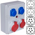 Rozdzielnica budowlana R-BOX IP44 przenośna [5P]/32A + [5P]/16A + 2x[2P+Z]/250V IP44 PAWBOL