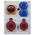 Rozdzielnica budowlana R-BOX IP44 przenośna [5P]/32A + [5P]/16A + 2x[2P+Z]/250V + wyłącznik L/P IP44 PAWBOL