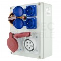 Rozdzielnica budowlana R-BOX IP44 przenośna [5P]/32A + [5P]/16A + 2x[2P+Z]/250V + wyłącznik L/P IP44 PAWBOL
