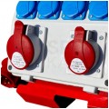 Rozdzielnica budowlana TD-S/FI SET hermetyczna IP44 Wyposażona na stojaku + 32A/[5P] + 16A/[5P] + 4x230V/[2P+Z] + wtyk 32A/[5P] DOKTORVOLT DV-6191-F