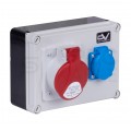 Rozdzielnica budowlana WDD hermetyczna IP54 + 32A/[5P] + 230V/[2P+Z] DOKTORVOLT DV-0140-F