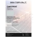 Rozdzielnica fotowoltaiczna DC 1000V natynkowa 8 modułowa 2 stringi z listwą PE IP65 wyposażona Doktorvolt