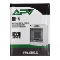 Rozdzielnica natynkowa hermetyczna APV-RH-04 1x4 moduły (690V AC / 1000V DC) IP65 54x120x89mm drzwi transparentne Adelid