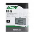 Rozdzielnica natynkowa hermetyczna APV-RH-12 1x12 modułów (690V AC / 1000V DC) IP65 256x198x109mm drzwi transparentne APV