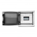 Rozdzielnica natynkowa hermetyczna HIGHT 1x8 modułów IP65 (400V AC / 1000V DC) 215x210x100mm plastikowa drzwi transparentne dymne Marlanvil