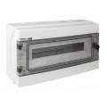 Rozdzielnica natynkowa hermetyczna RH-18 1x18 modułów (500V AC / 1000V DC) IP65 435x260x138mm drzwi transparentne Elektro-Plast