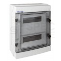 Rozdzielnica natynkowa hermetyczna RH-24 2x12 modułów (500V AC / 1000V DC) IP65 330x420x138mm drzwi transparentne Elektro-Plast