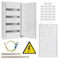 Rozdzielnica natynkowa metalowa 4x18 modułów IP30 (400V AC) 755x436x130mm drzwi pełne KOLE SYSTEMS