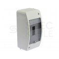 Rozdzielnica natynkowa RNTO-4 (bez listwy) 1x4 moduły IP42 98x200x88mm drzwi transparentne Elektro-Plast