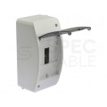 Rozdzielnica natynkowa RNTO-4 (bez listwy) 1x4 moduły IP42 98x200x88mm drzwi transparentne Elektro-Plast