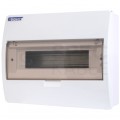 Rozdzielnica natynkowa S-12 (N+PE) 1x12 moduły IP40 303x250x101mm drzwi transparentne dymne INCOBEX