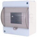 Rozdzielnica natynkowa S-6 (N+PE) 1x6 moduły IP40 130x140x67mm drzwi transparentne dymne INCOBEX
