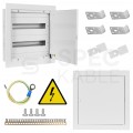 Rozdzielnica podtynkowa metalowa 2x18 modułów IP30 (400V AC) 435x415x130mm drzwi pełne KOLE SYSTEMS
