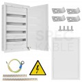 Rozdzielnica podtynkowa metalowa 4x24 modułów IP30 (400V AC) 815x523x130mm drzwi pełne KOLE SYSTEMS